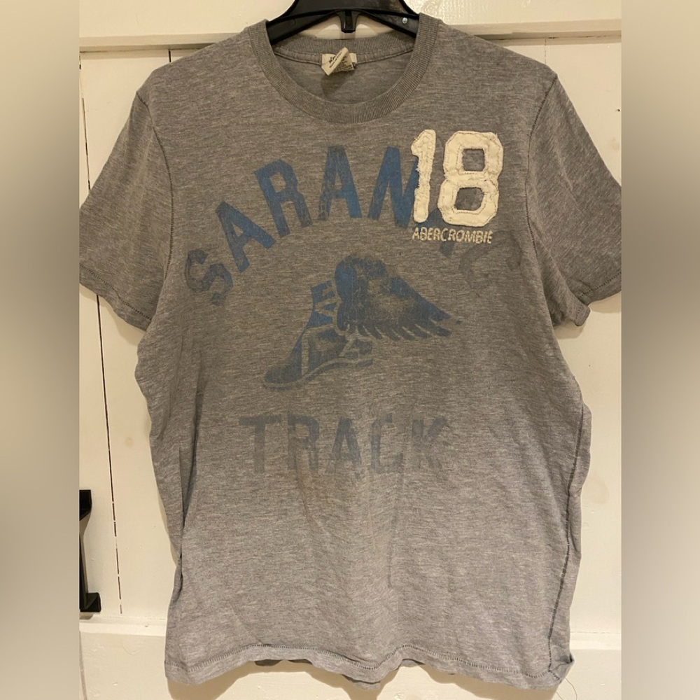 Men’s Vintage Abercrombie Gray TShirt XXL Muscle